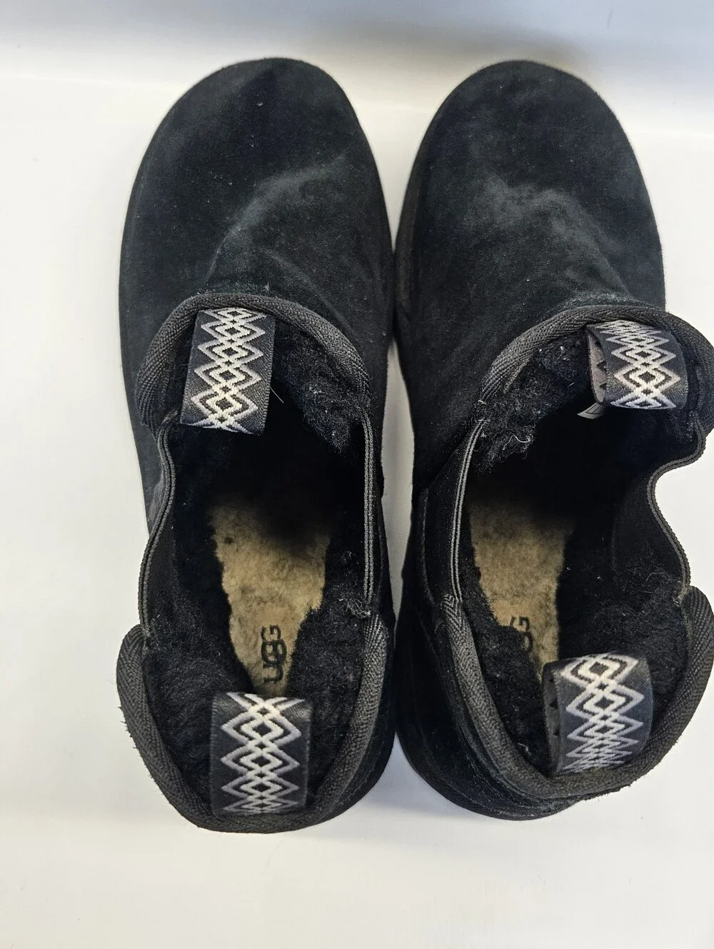 UGG Boots Neumel Chelsea Black Mens 14 Suede Pull On Lined Minimalist